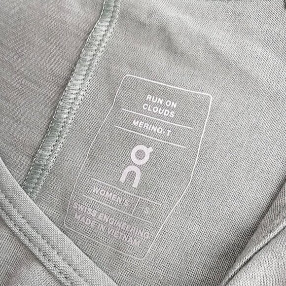 ON Running Womens Merino T-Shirt, Green, Short Sleeve, Wool, Crew Neck, Size S - Picture 3 of 9